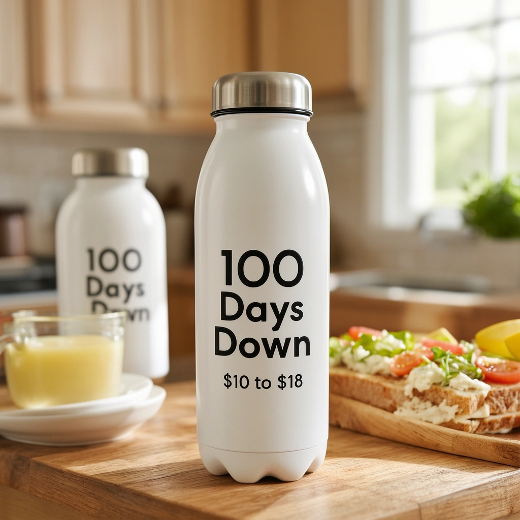 15. Custom 100th Day Water Bottles