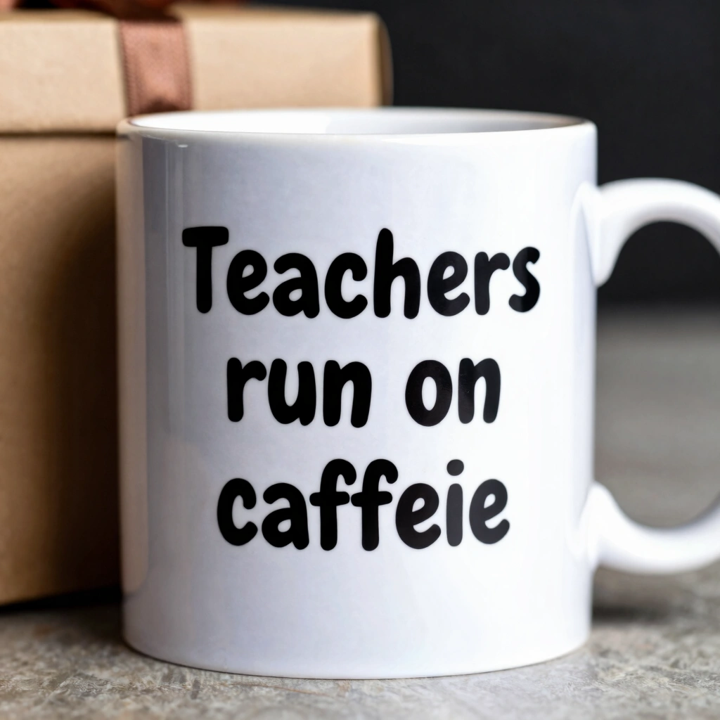 1. Personalized Coffee Mug with a Funny Teacher Quote