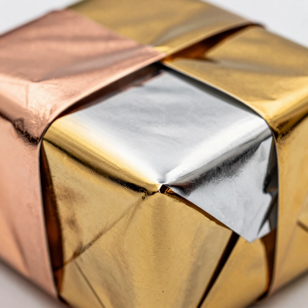 7. Metallic Foil Wrap for Elegant Gifts