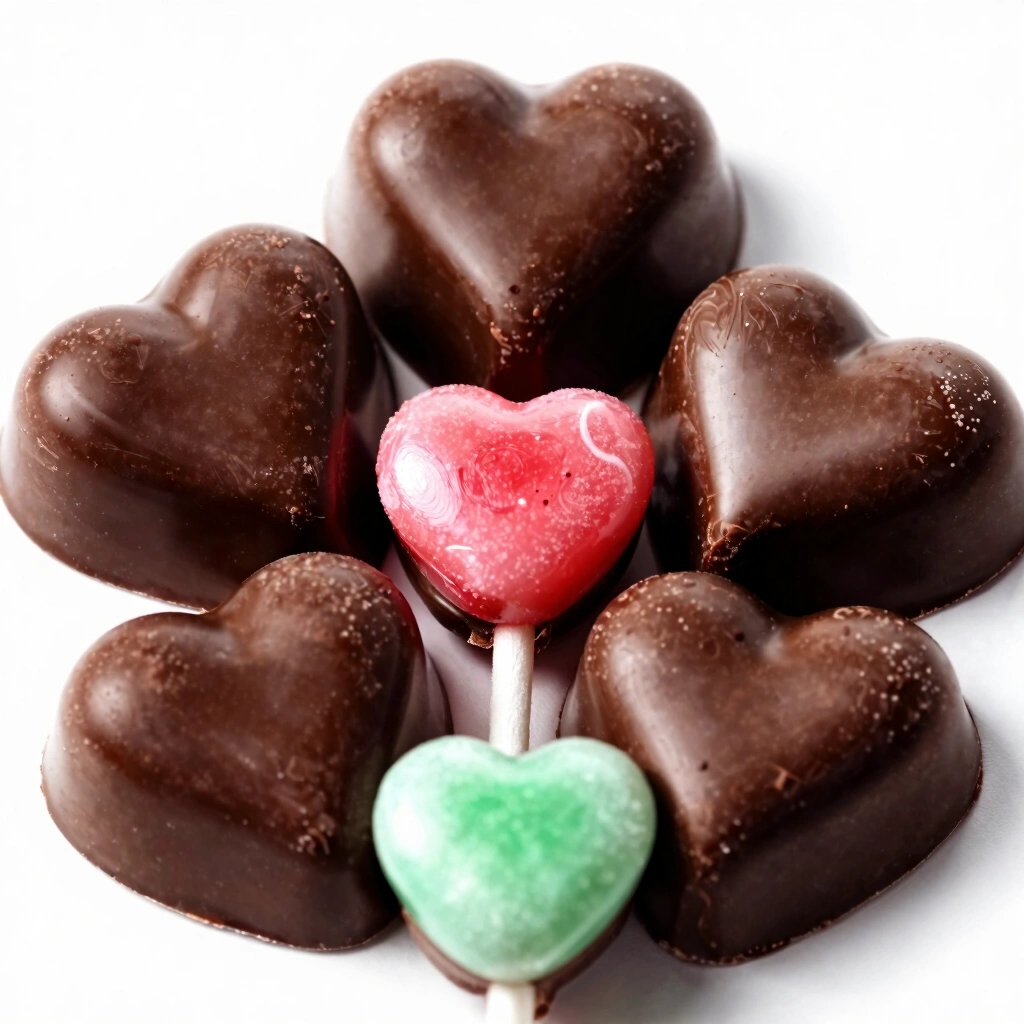 6. Chocolate and Candy Heart Bouquet