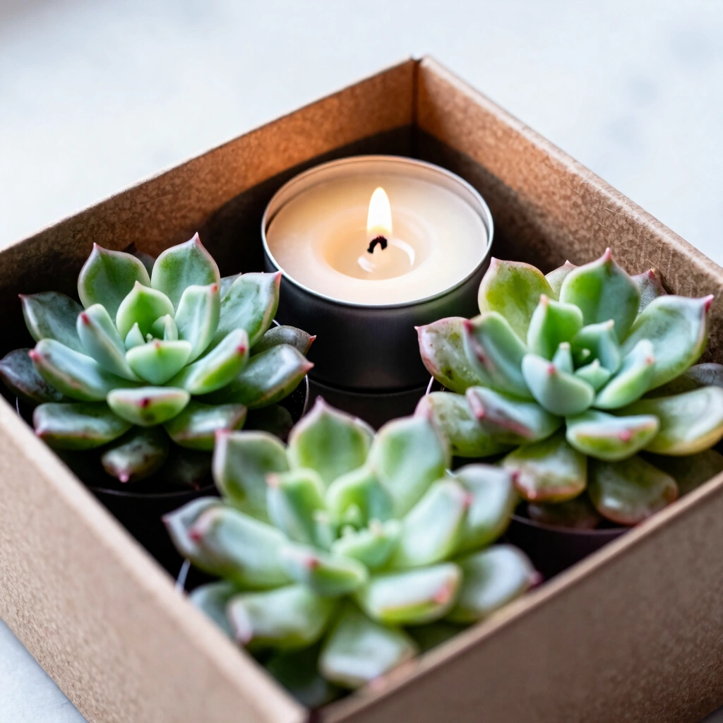 18. Mini Succulent Candle Combo
