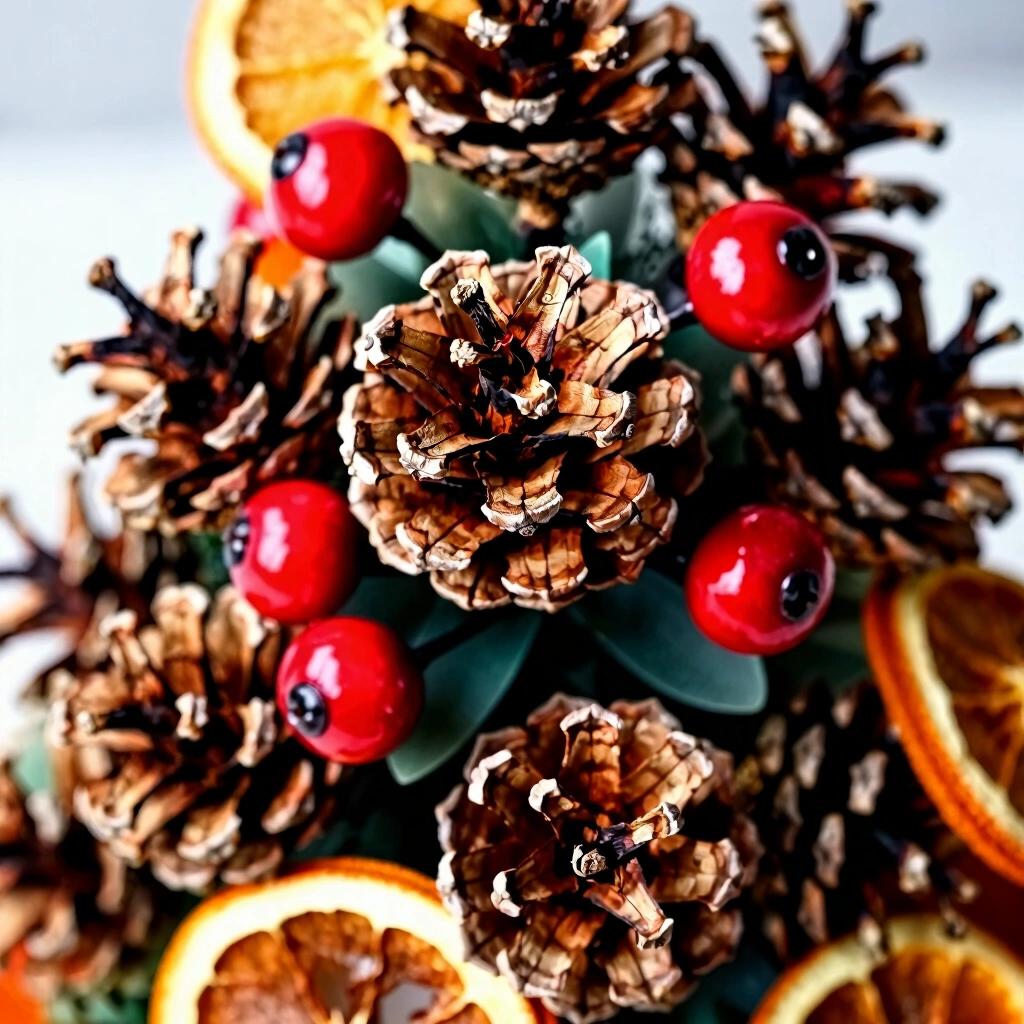 8. Nature-Inspired Pinecone and Berry Accents