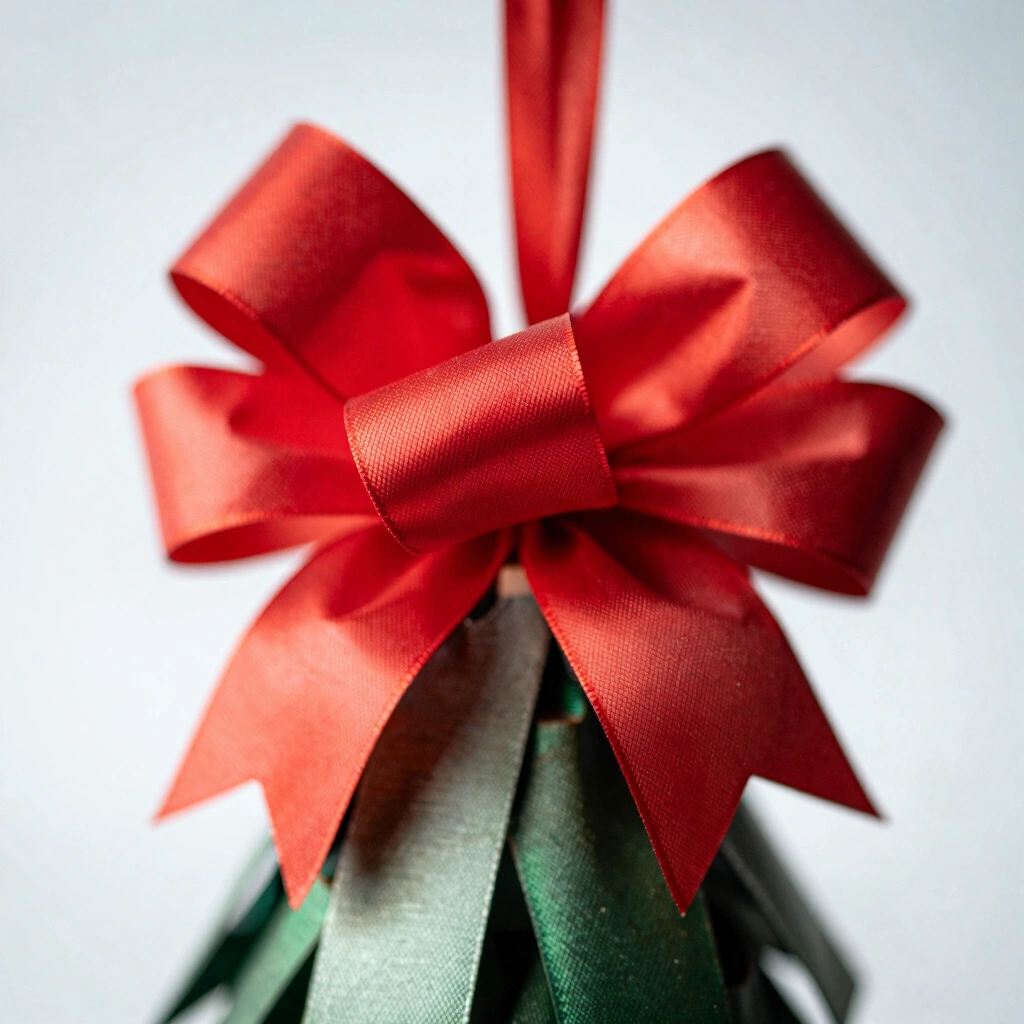 13. Ribbon-Wrapped Tree Topper