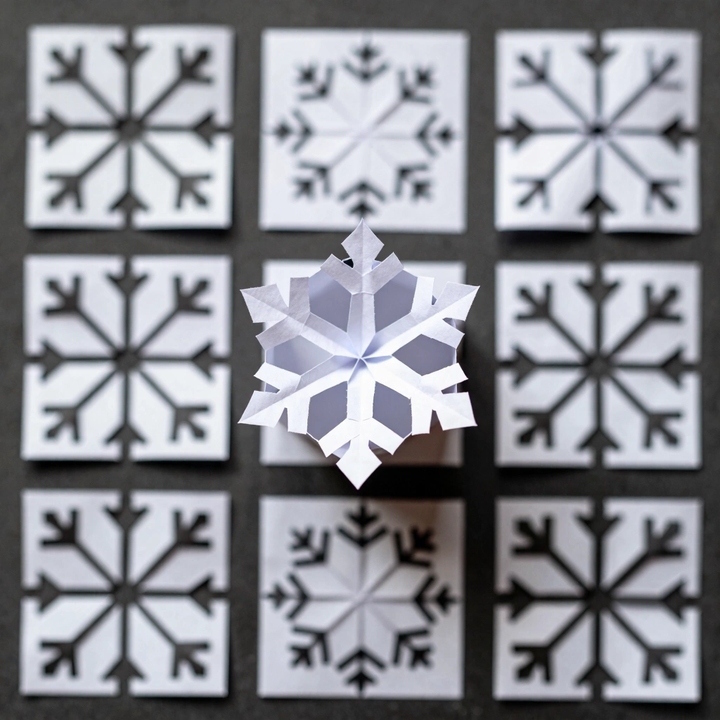 9. Paper Snowflakes