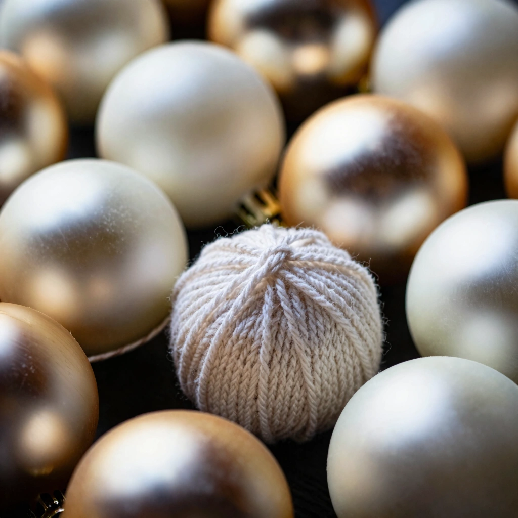 14. Yarn Wrapped Ornaments