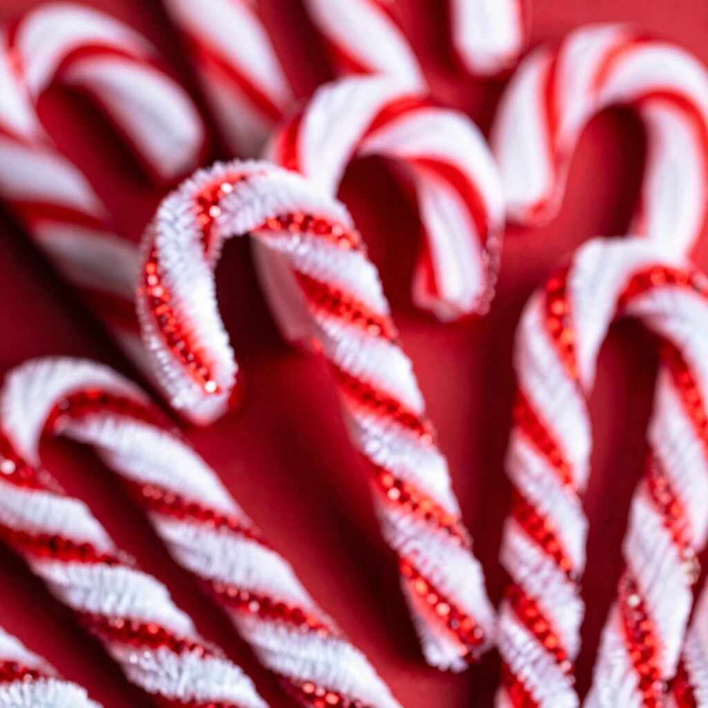 18. Beaded Candy Cane Ornaments