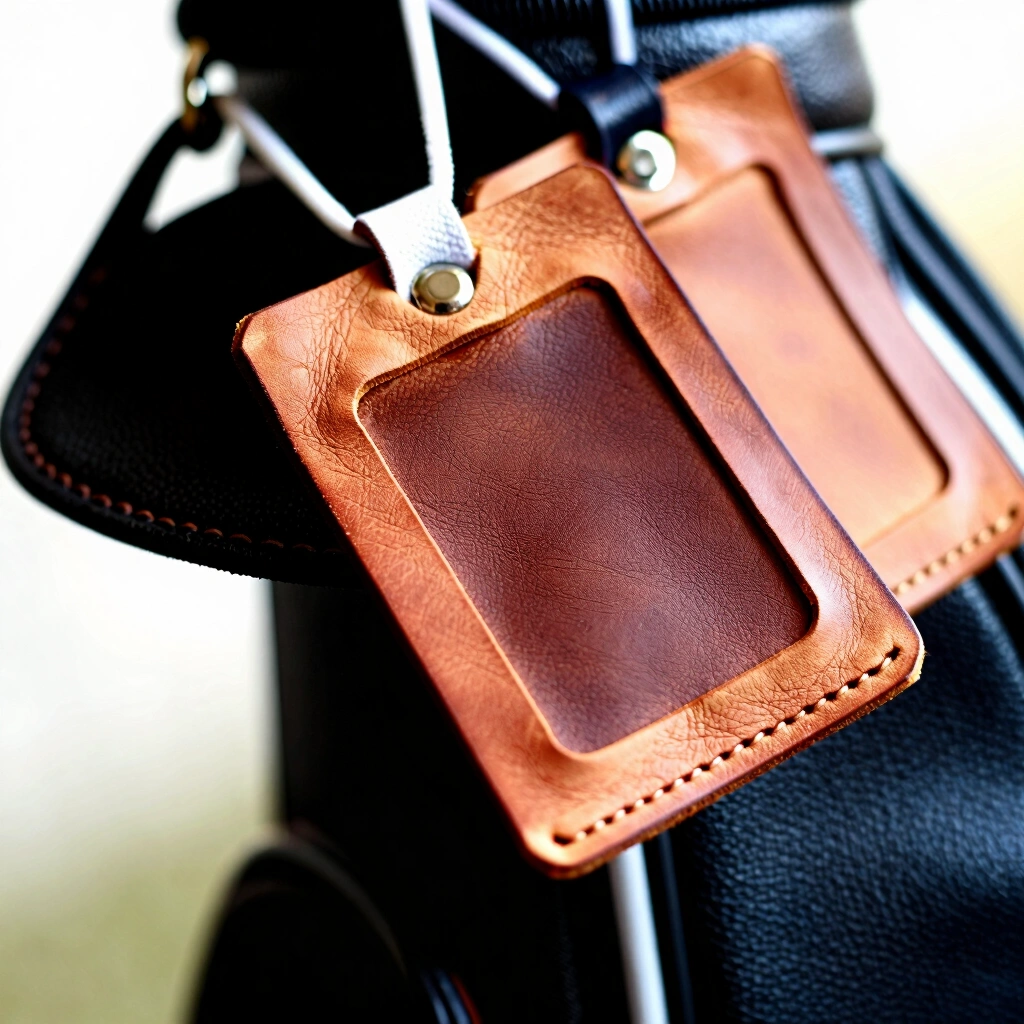 3. Custom Leather Golf Bag Tag