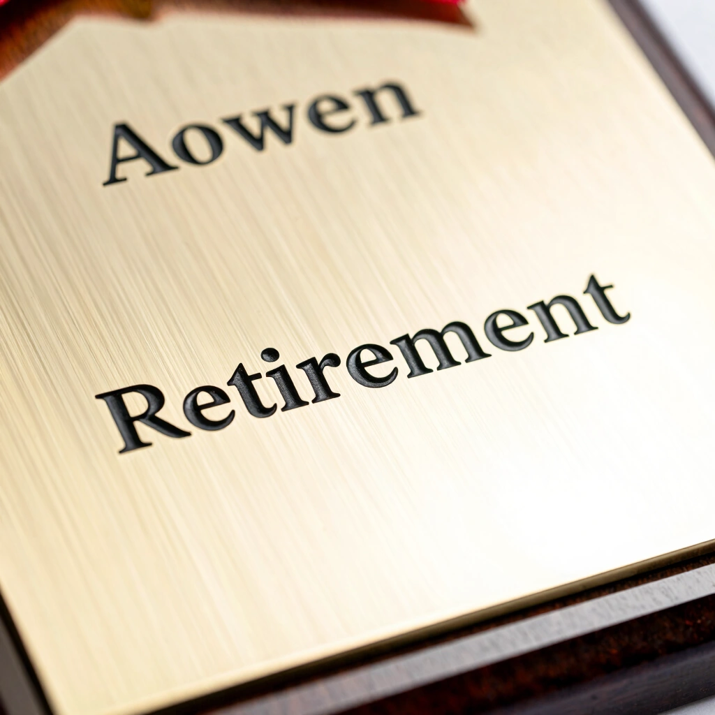 2. Personalized Retirement Plaque or Award