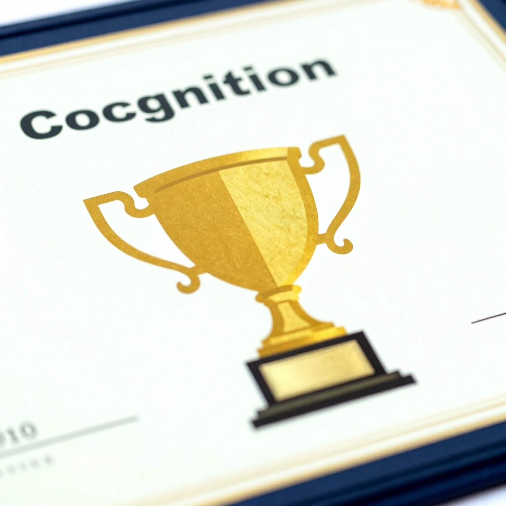 13. Custom Recognition Certificate or Trophy