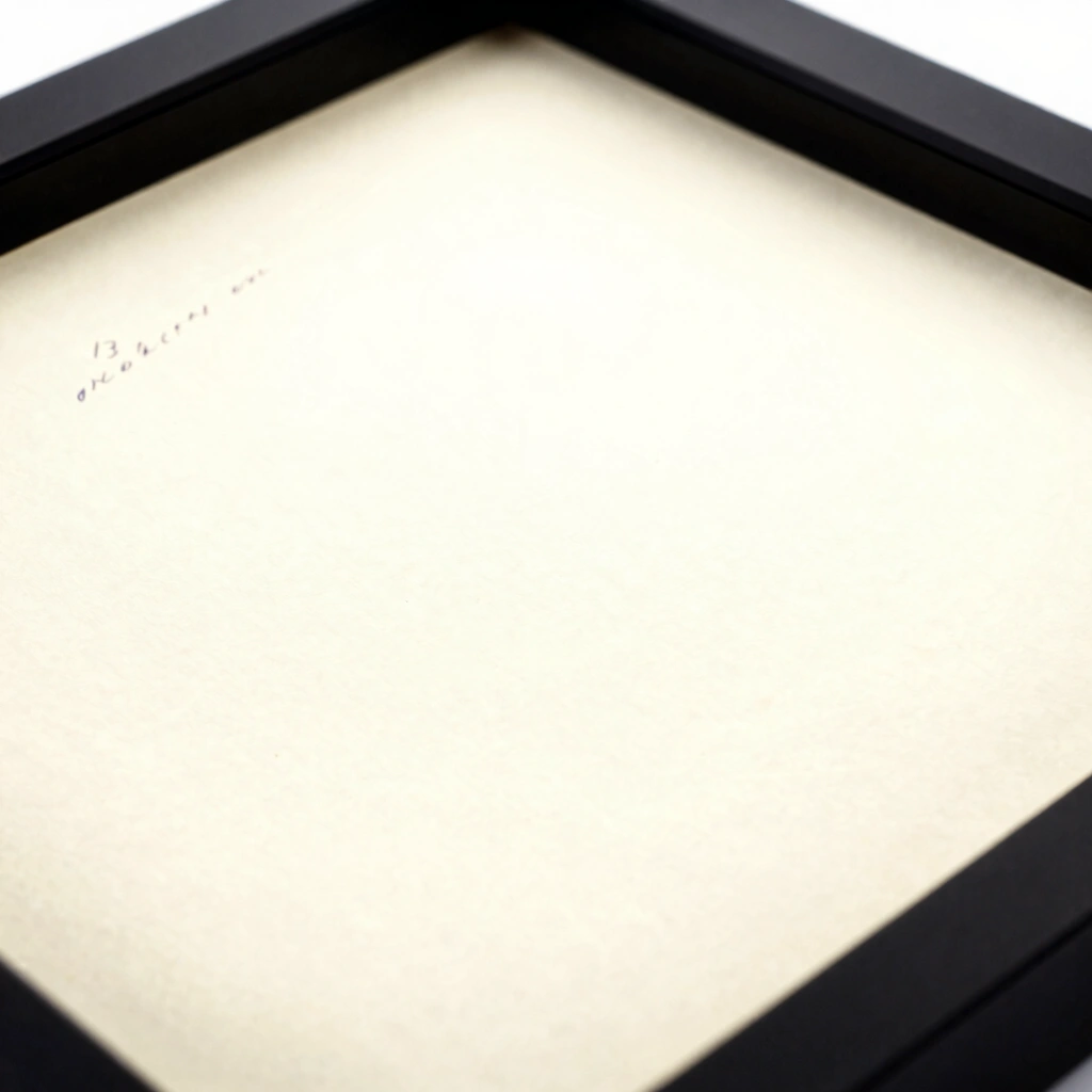 13. Framed Handwritten Letter or Poem