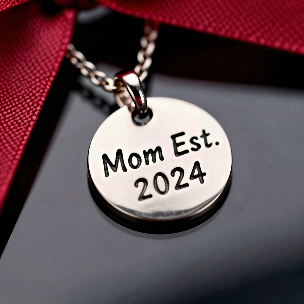 1. Personalized "Mom Est." Jewelry