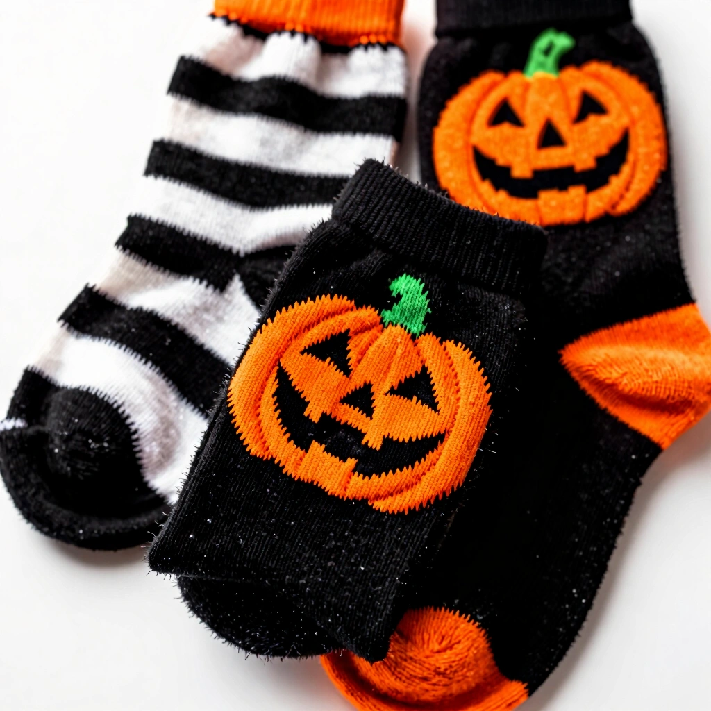 8. Fuzzy Halloween Socks