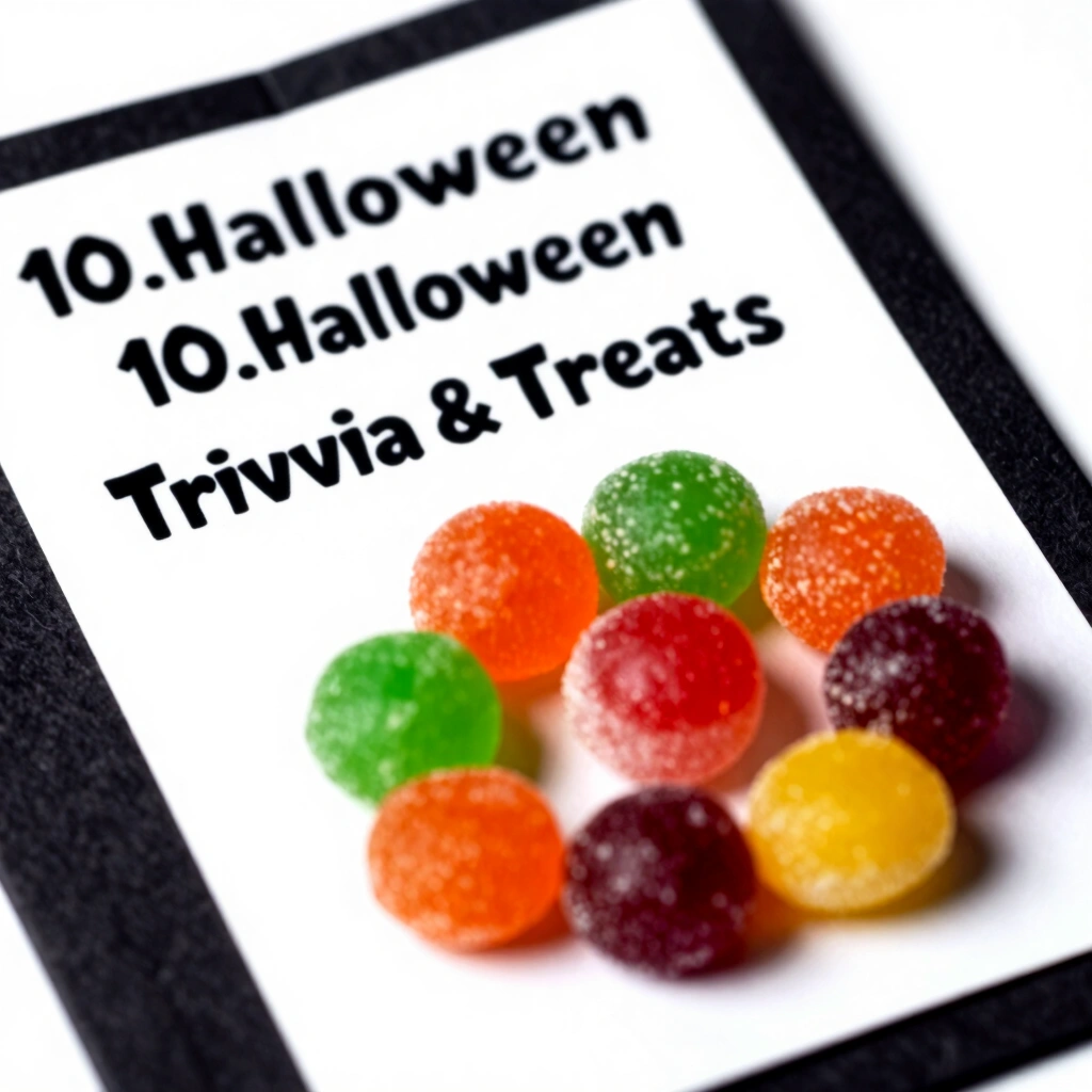10. Halloween Trivia And Treats Card