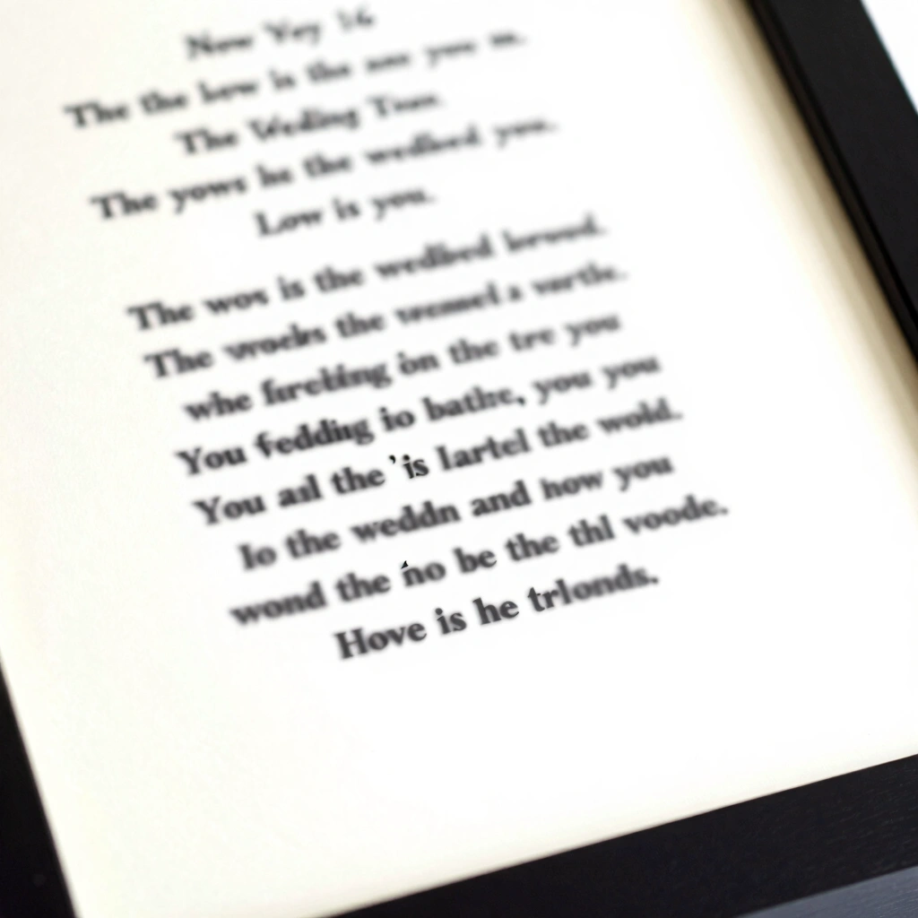16. Framed Wedding Speech or Vows Print