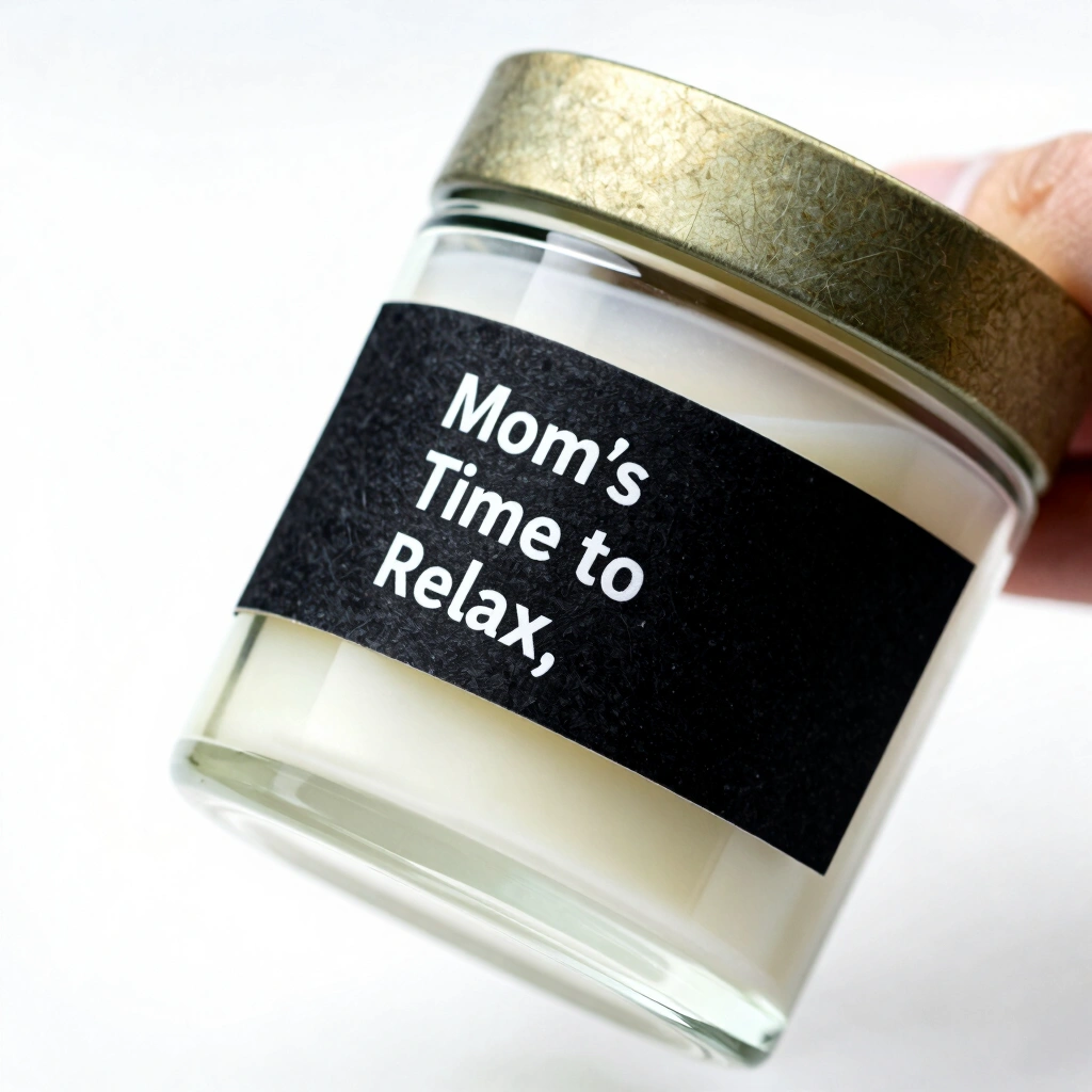 15. DIY Candle With Custom Label