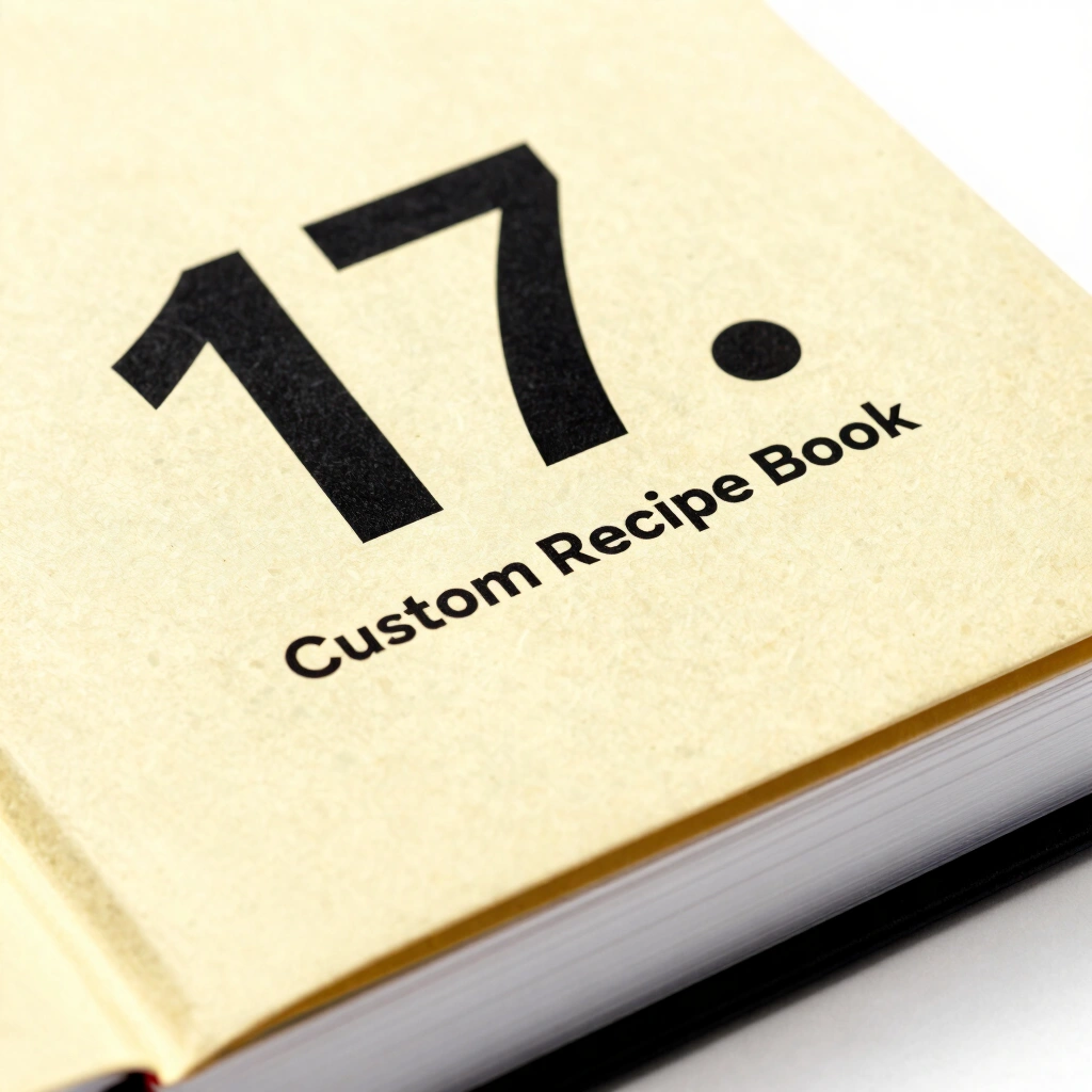 17. Custom Recipe Book From The Team