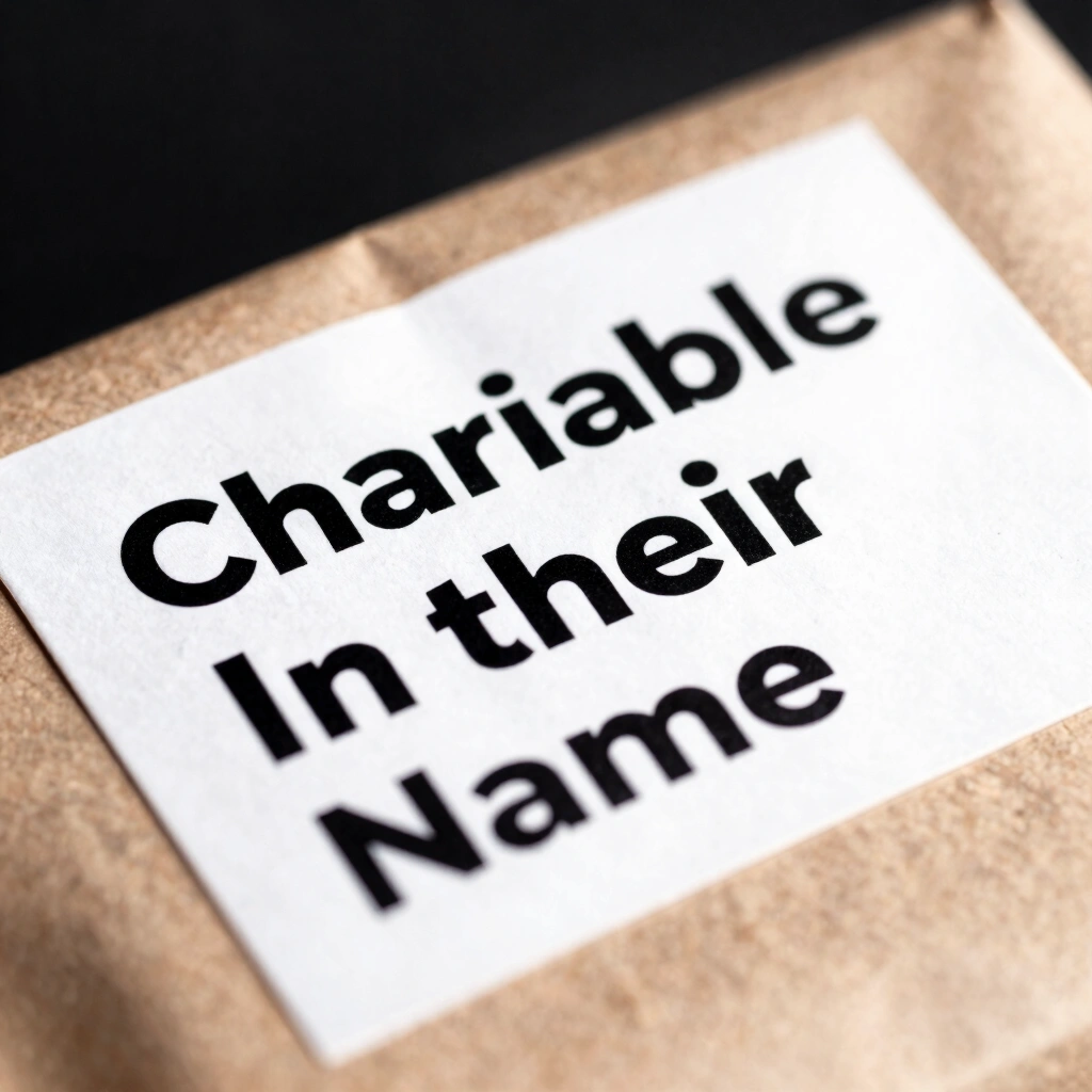 18. Charitable Donation In Their Name