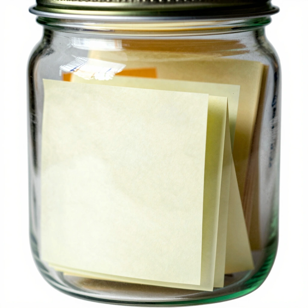 1. Memory Jar Filled With Handwritten Notes