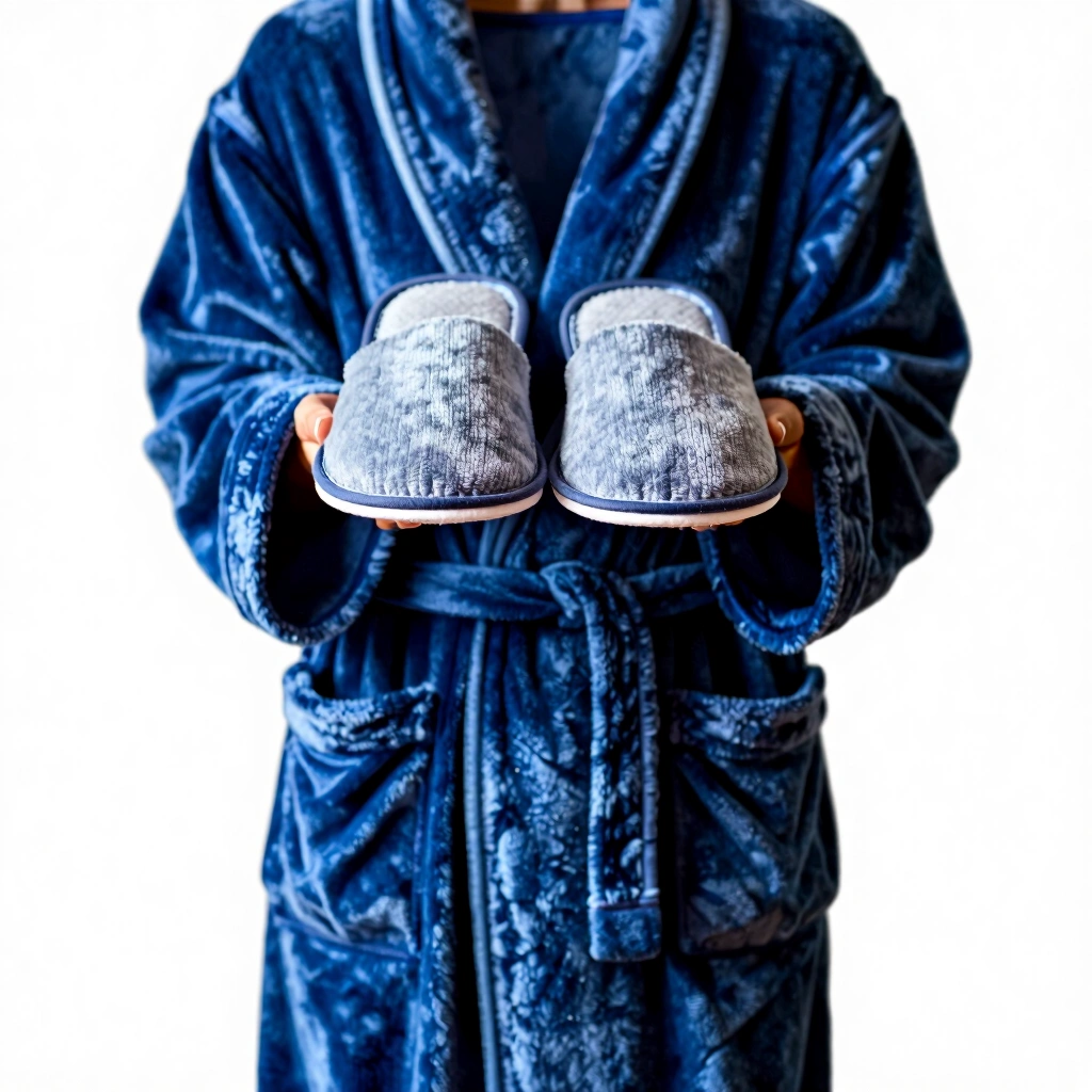 7. Cozy Robe And Slippers Set