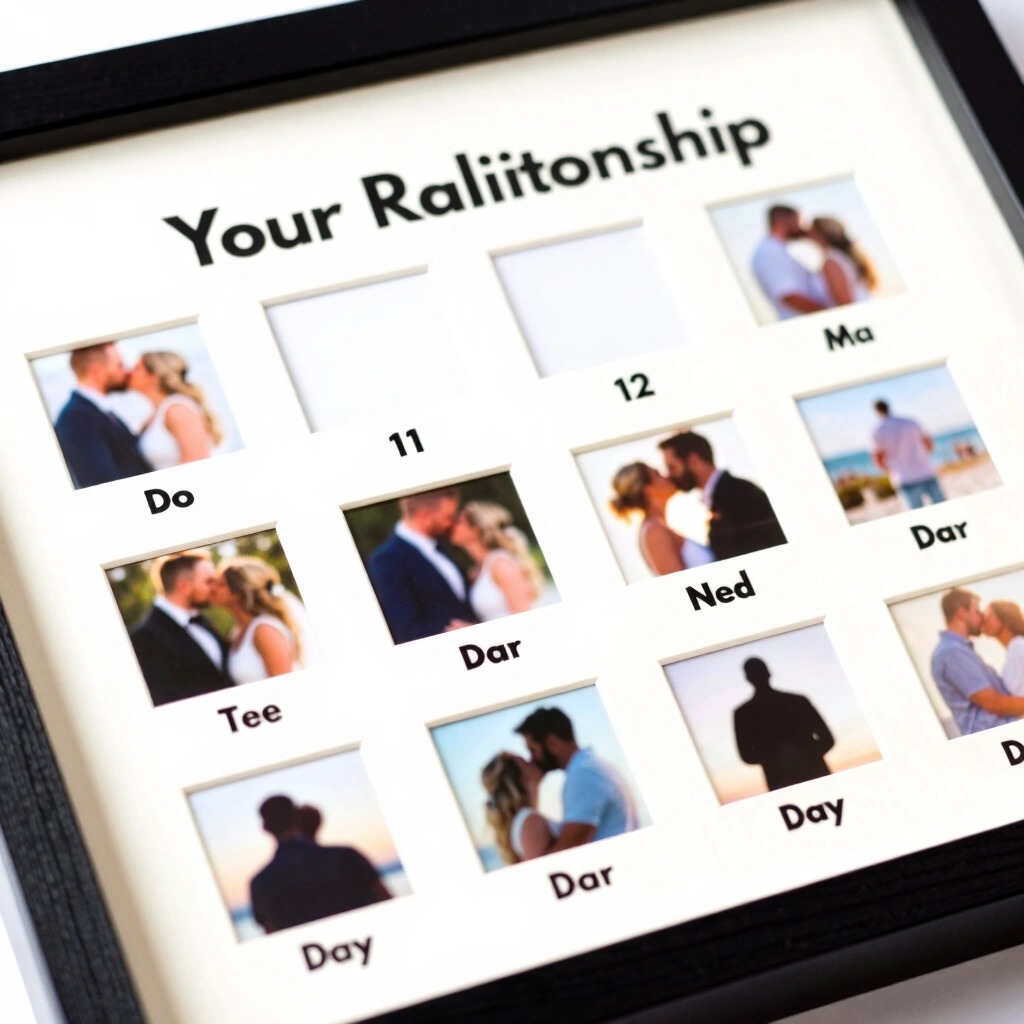 18. DIY Framed Timeline of Your Relationship