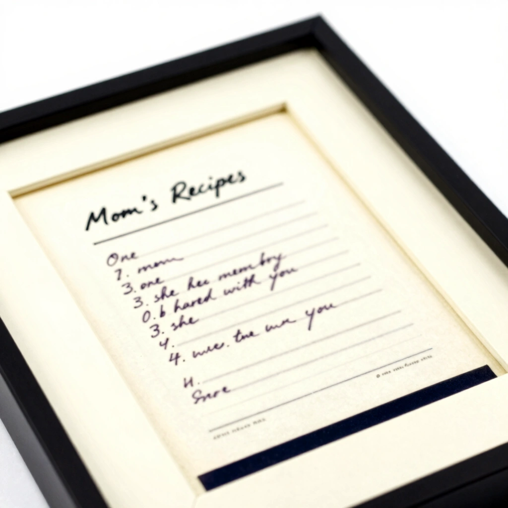 5. Framed Handwritten Recipe